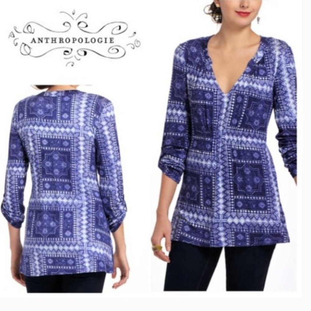 One September Delft Stamp Jersey Tunic